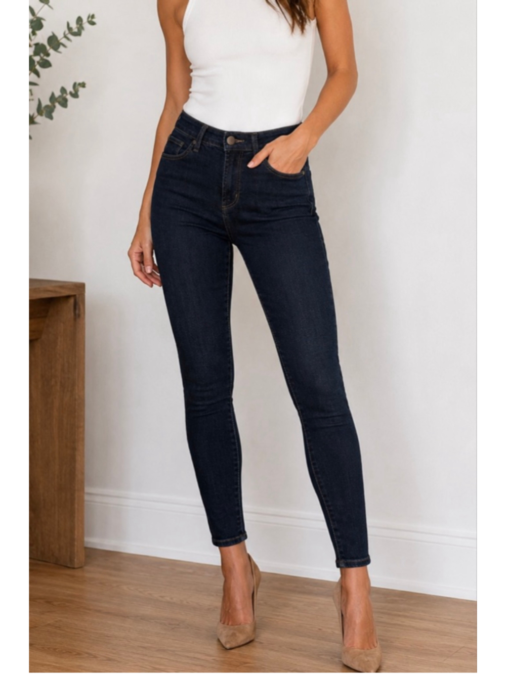 Articles of Society Dark Wash Skinny Jeans Stretch Denim Size 24